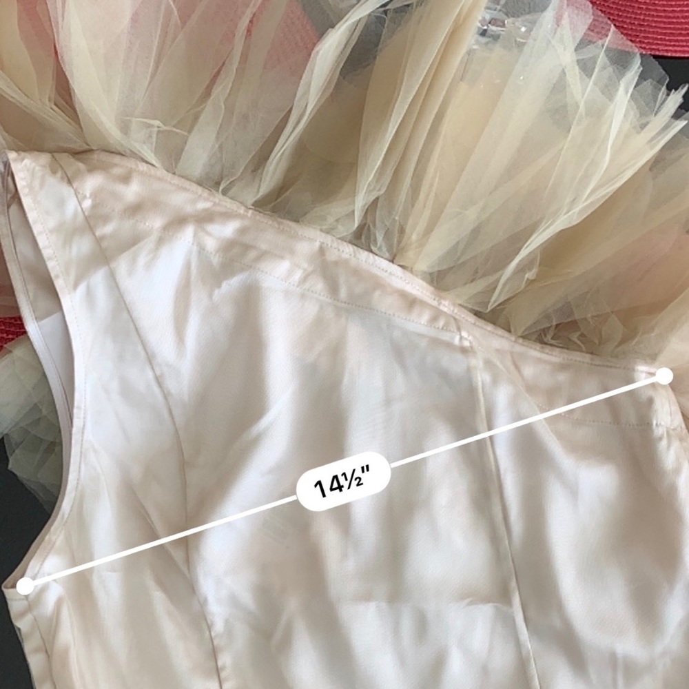 H&M One-Shoulder Top with Ruffled Tulle Trim - Picture 15 of 15